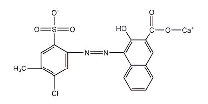顏料紅48:2分子結(jié)構(gòu)圖