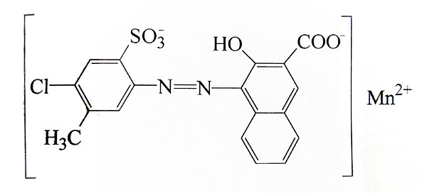 顏料紅52:2分子結(jié)構(gòu)圖