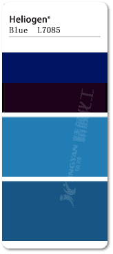 巴斯夫L7085通用β型酞菁藍顏料色卡